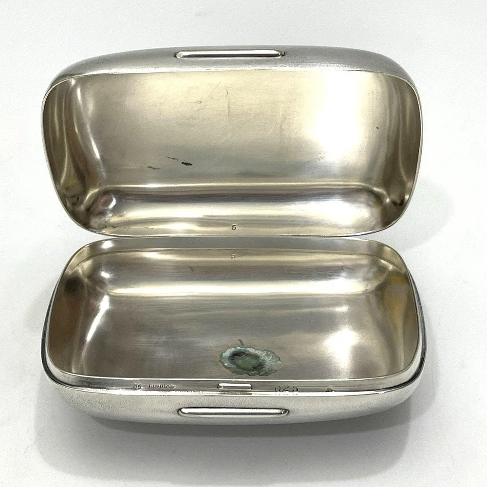 Antique Gorham Silverplate Monogram Travel Soap Box Possibly Late 19th Century